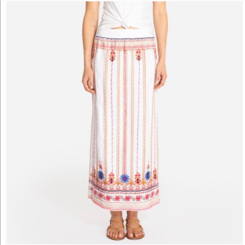 Johnny Was Embroidered Maxi Skirt NWT